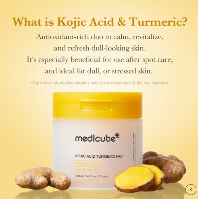 Medicube Kojic Acid Turmeric Toner Pad