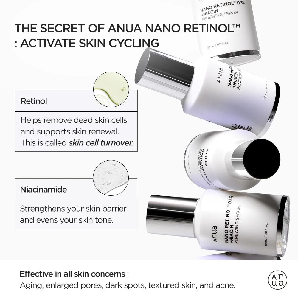 Anua Retinol 0.3% + Niacin Renewing Serum - Korean Skincare Supply