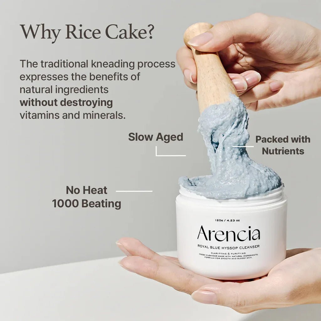 Arencia Fresh Blue Hyssop Rice Mochi Cleanser - Korean Skincare Supply