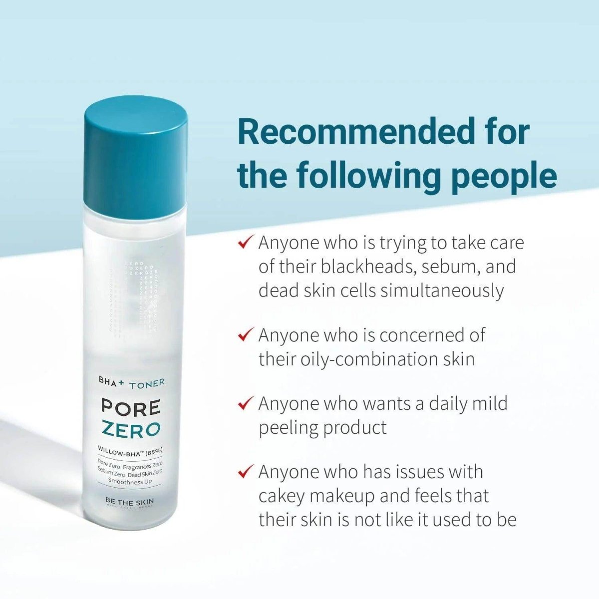 Be the Skin BHA Toner Pore Zero - Korean Skincare Supply