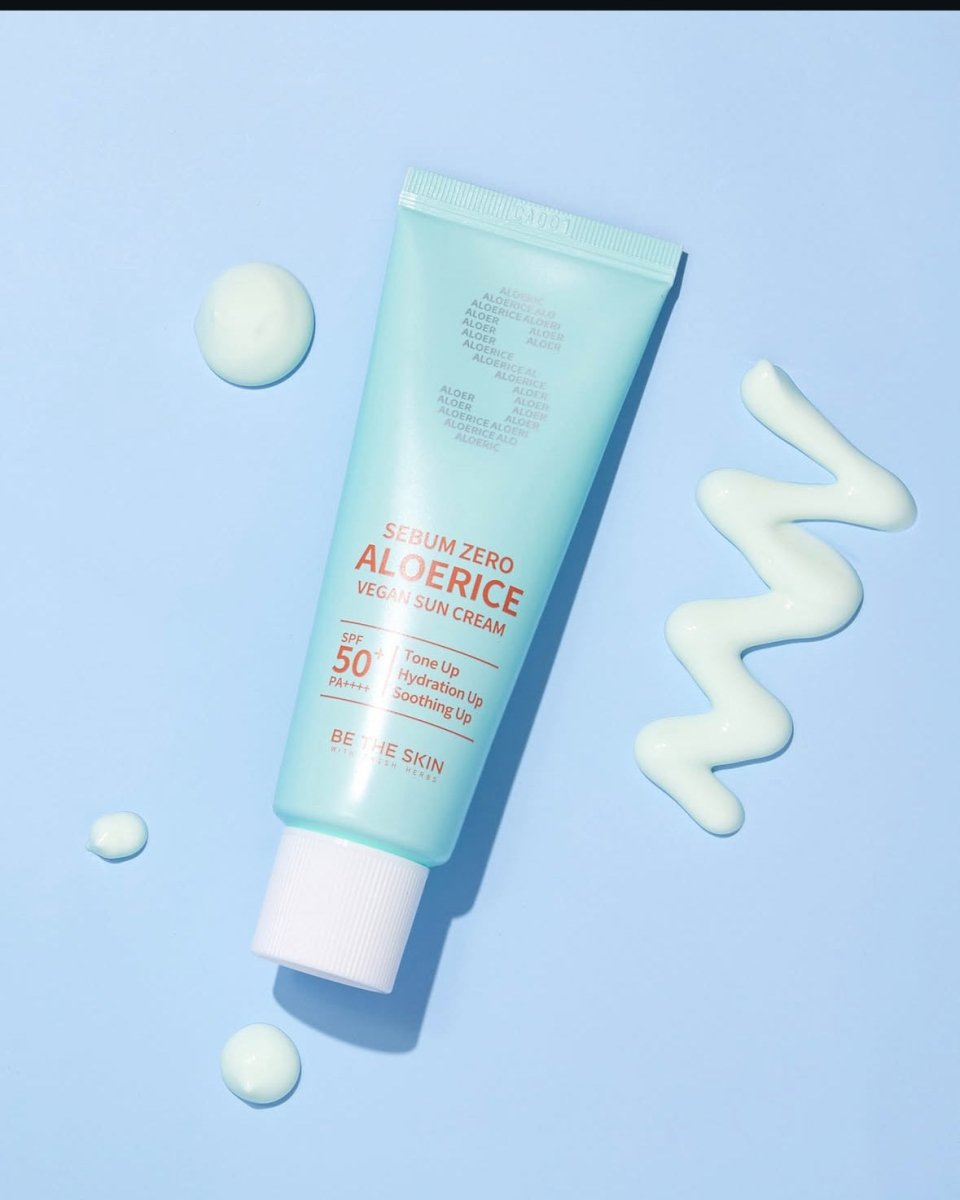 Be The Skin Sebum Zero Aloerice Vegan Sun Cream - Korean Skincare Supply
