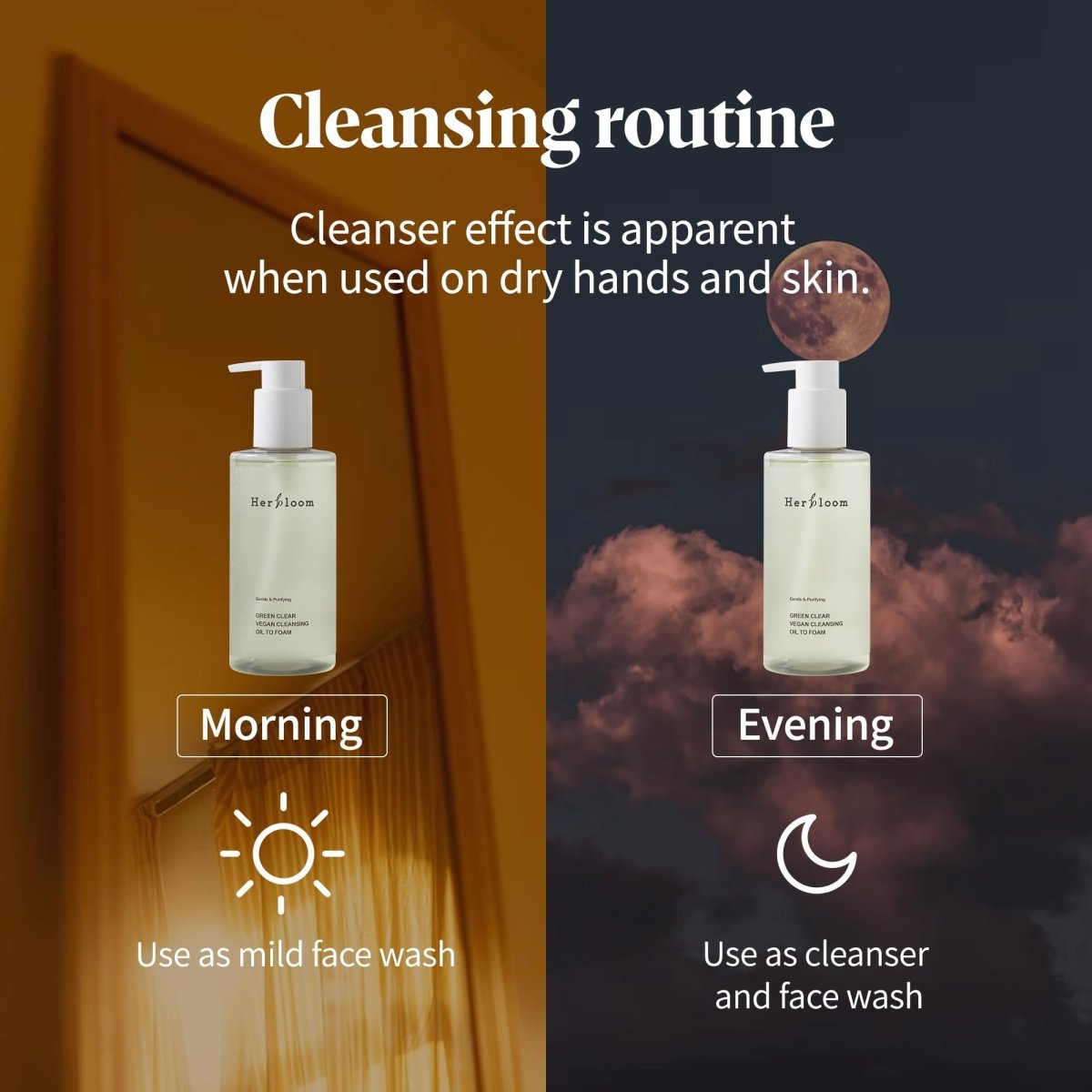 Herbloom Green Clear Vegan Cleansing Oil to Foam – Korean Skincare
