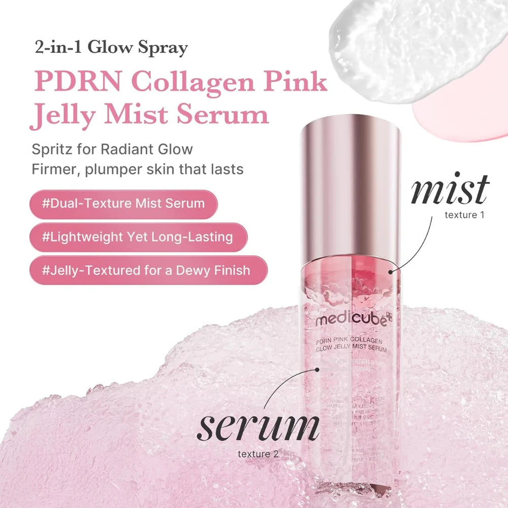 Medicube PDRN Pink Collagen Glow Jelly Mist Serum - 100ml