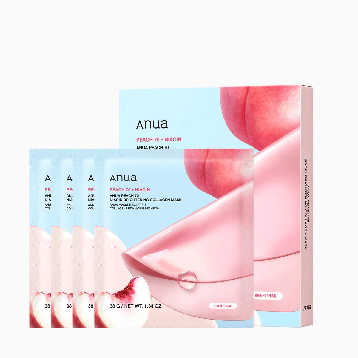 Anua Peach 70 Niacin Brightening Collagen Mask - Korean Skincare Supply