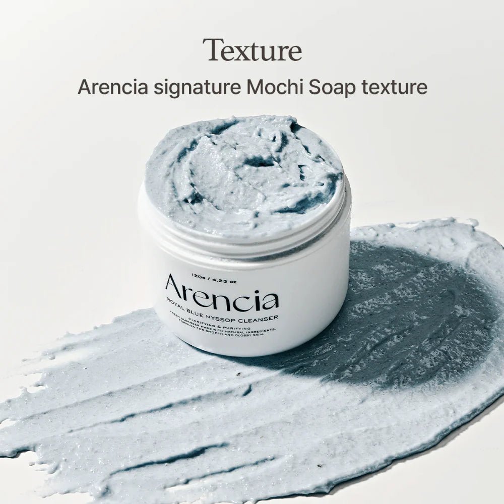 Arencia Fresh Blue Hyssop Rice Mochi Cleanser - Korean Skincare Supply