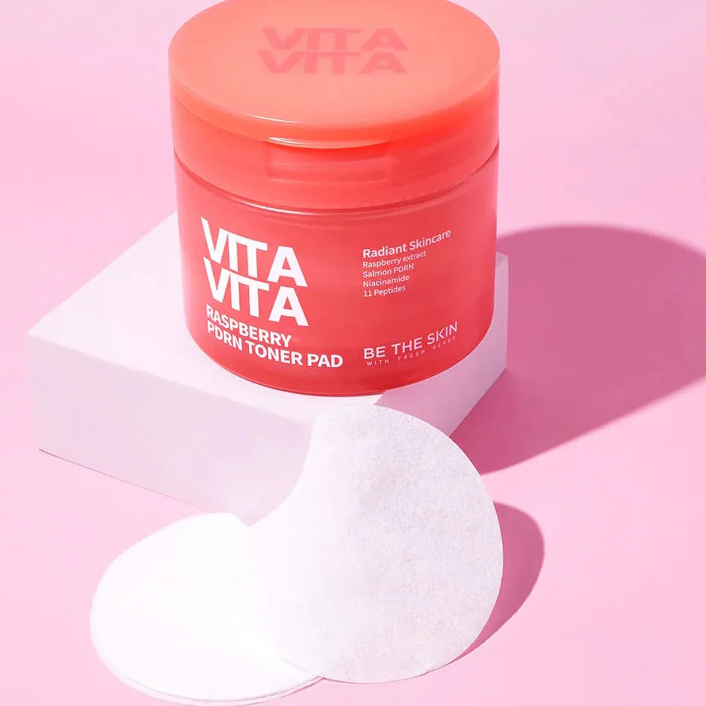 Be The Skin Vitavita Raspberry PDRN Toner Pad - Korean Skincare Supply
