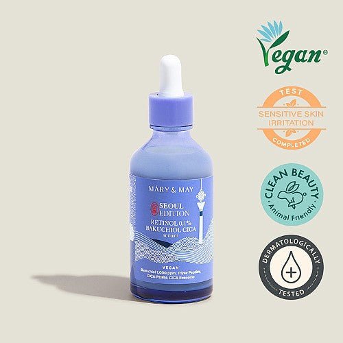 Mary & May Seoul Edition Retinol 0.1% Bakuchiol Cica Serum - Korean Skincare Supply