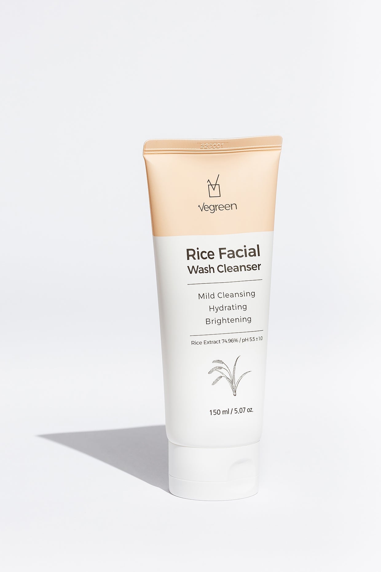 VEGREEN Rice Facial Wash Cleanser 150ml