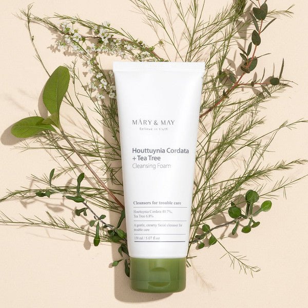 Mary & May Houttuynia Cordata + Tea Tree Cleansing Foam - Korean Skincare Supply